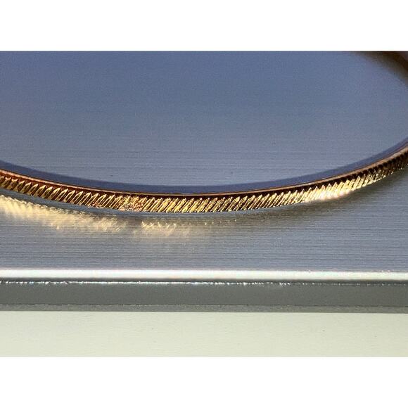 Two Textured Thin Gold-Tone 2.75" Bangles! - Picture 5 of 6